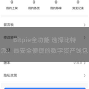 Bitpie全功能 选择比特派：最安全便捷的数字资产钱包