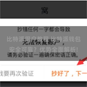 比特派用户教程 比特派钱包安全可靠？优势全面解析!