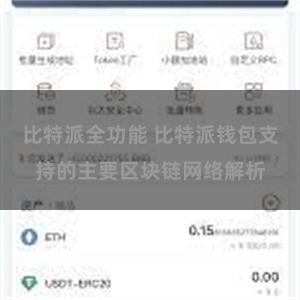 比特派全功能 比特派钱包支持的主要区块链网络解析