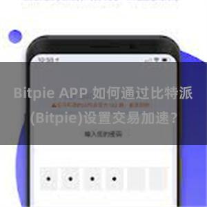 Bitpie APP 如何通过比特派(Bitpie)设置交易加速？