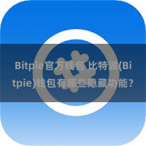 Bitpie官方钱包 比特派(Bitpie)钱包有哪些隐藏功能？