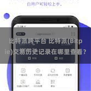 比特派跨平台 比特派(Bitpie)交易历史记录在哪里查看？