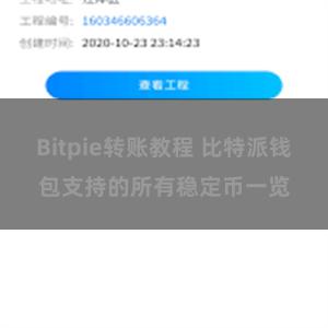 Bitpie转账教程 比特派钱包支持的所有稳定币一览