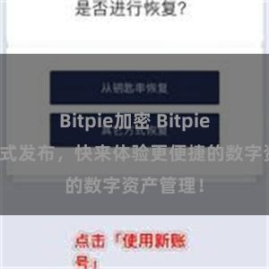 Bitpie加密 Bitpie苹果版正式发布，快来体验更便捷的数字资产管理！