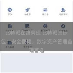 比特派在线管理 比特派国际钱包：安全便捷，数字资产管理首选