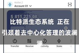 比特派生态系统  正在引颈着去中心化答理的波澜